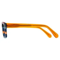 Rectangle Orange/Blue Eyeglasses