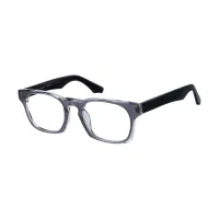 Rectangle Transparent Gray Eyeglasses