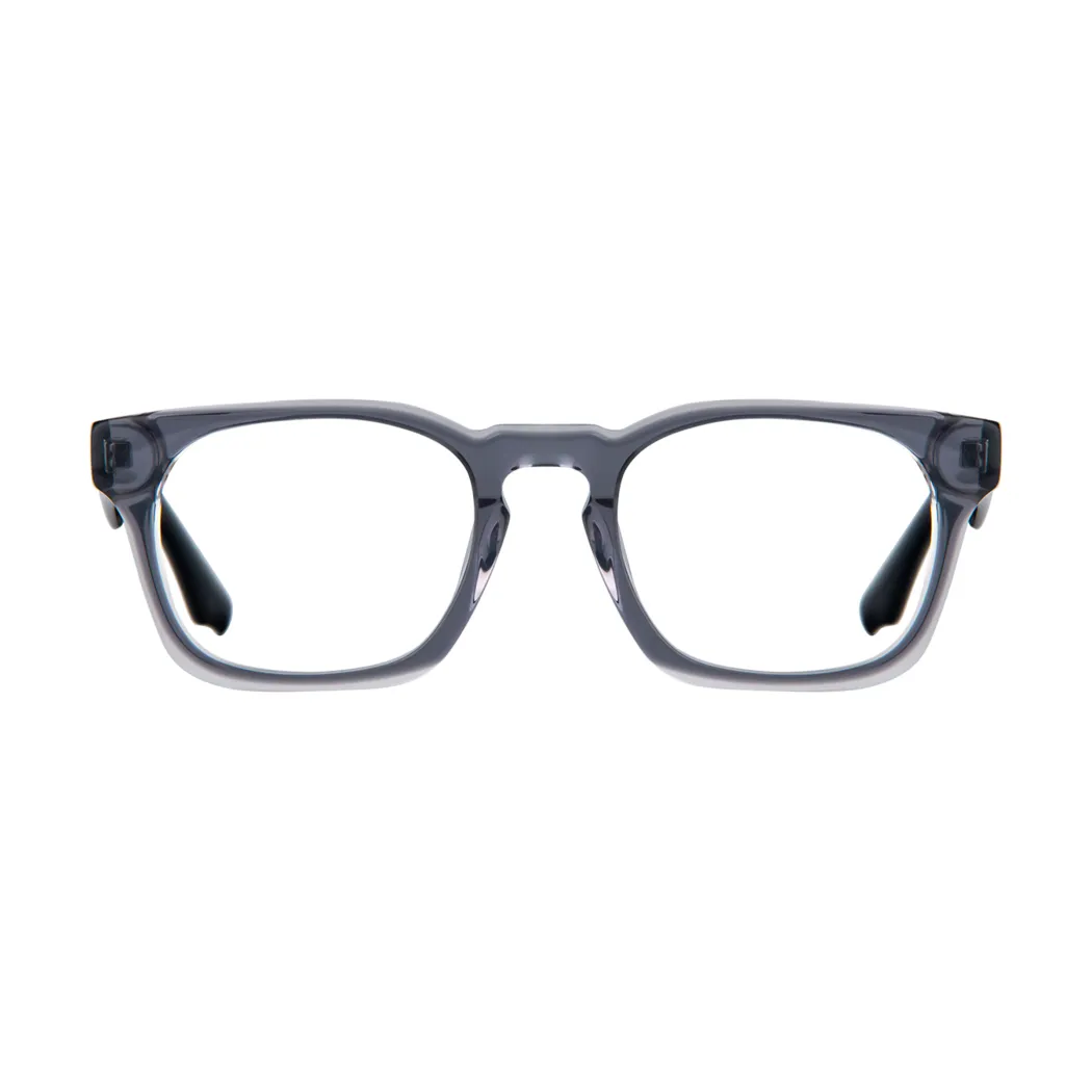 Rectangle Transparent Gray Eyeglasses