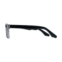 Rectangle Transparent Gray Eyeglasses