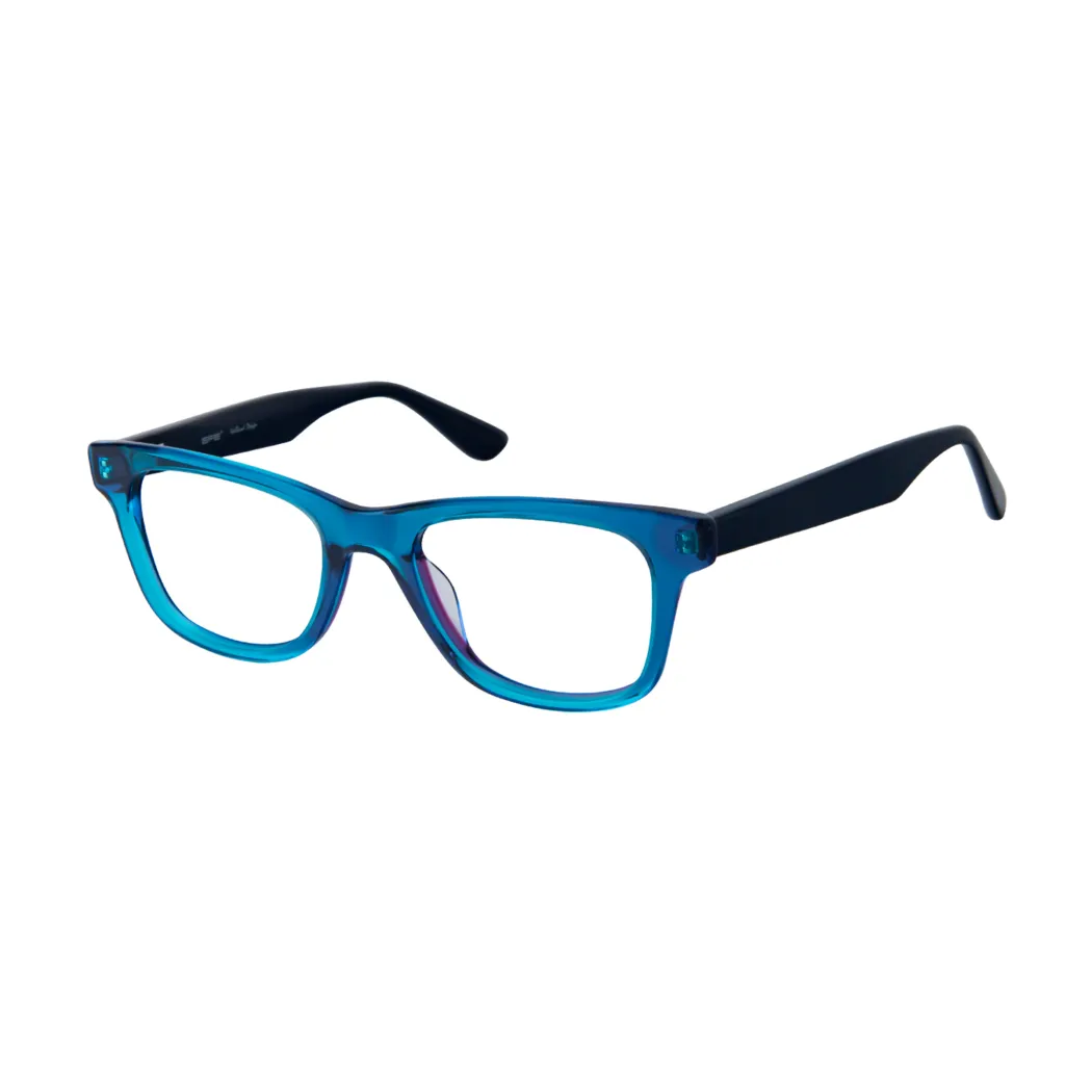 Rectangle Blue Eyeglasses