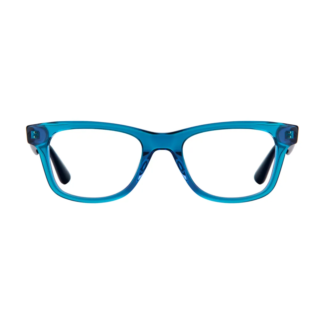 Rectangle Blue Eyeglasses