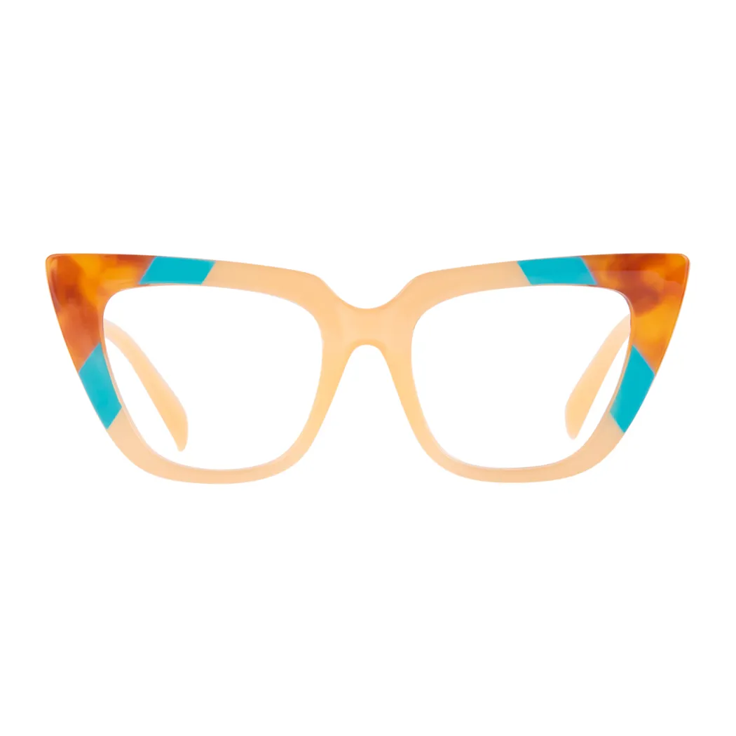Cat-eye Yellow/Tortoiseshell Eyeglasses