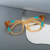 Cat-eye Yellow/Tortoiseshell Eyeglasses