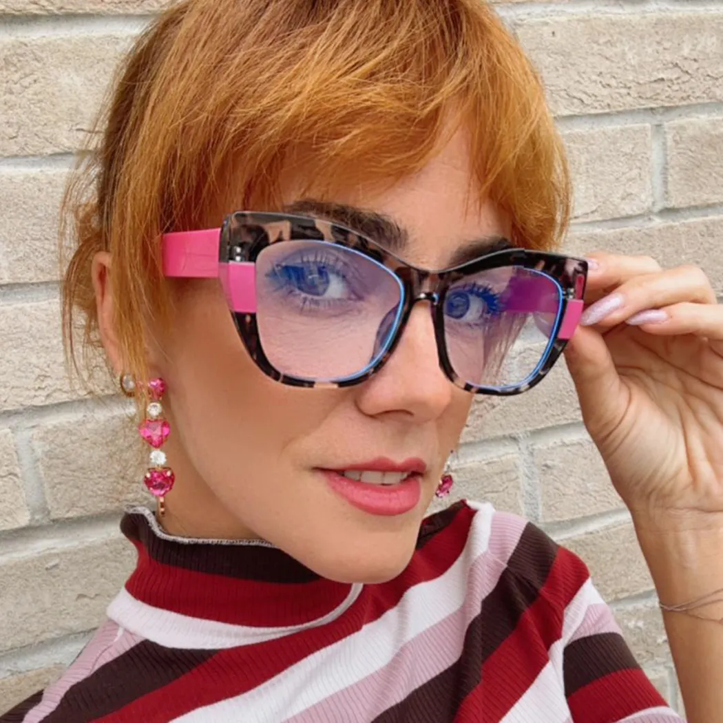 Cat-eye White Tortoiseshell Eyeglasses