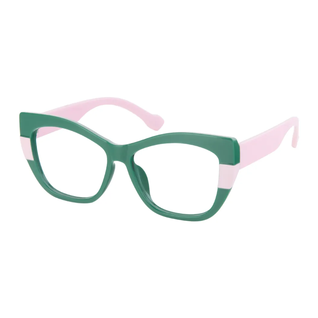 Cat-eye Green Eyeglasses