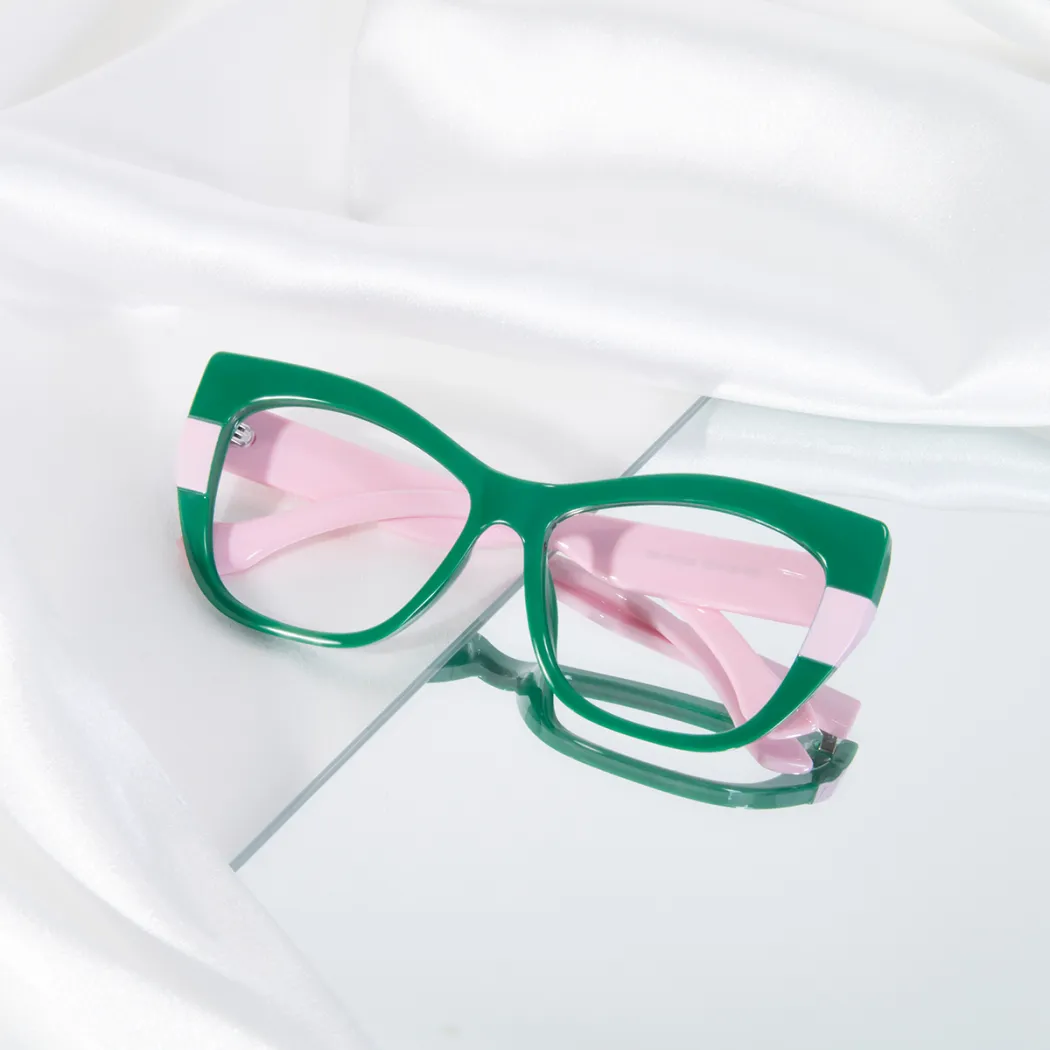 Cat-eye Green Eyeglasses