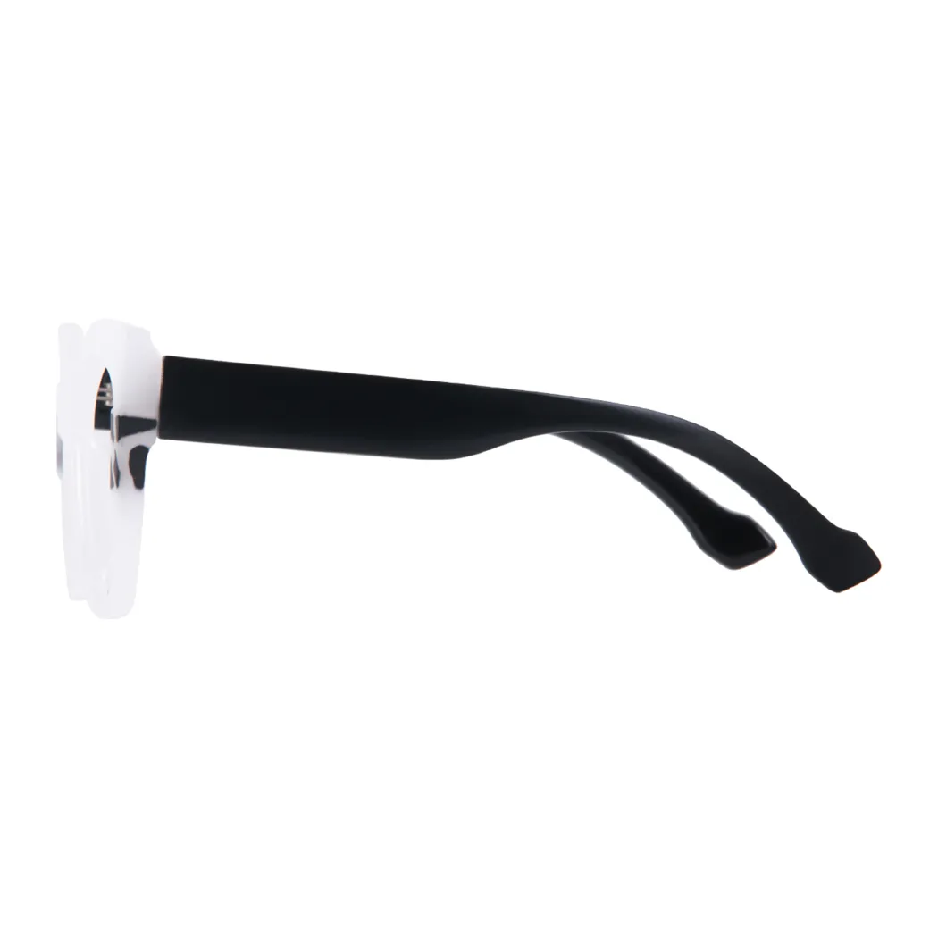 Cat-eye White Eyeglasses
