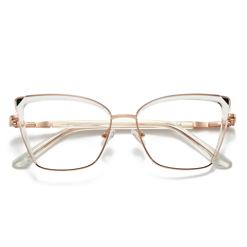 Square Pink/Clear Eyeglasses