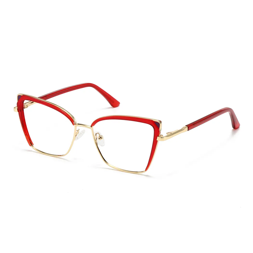 Square Red/Gold Eyeglasses