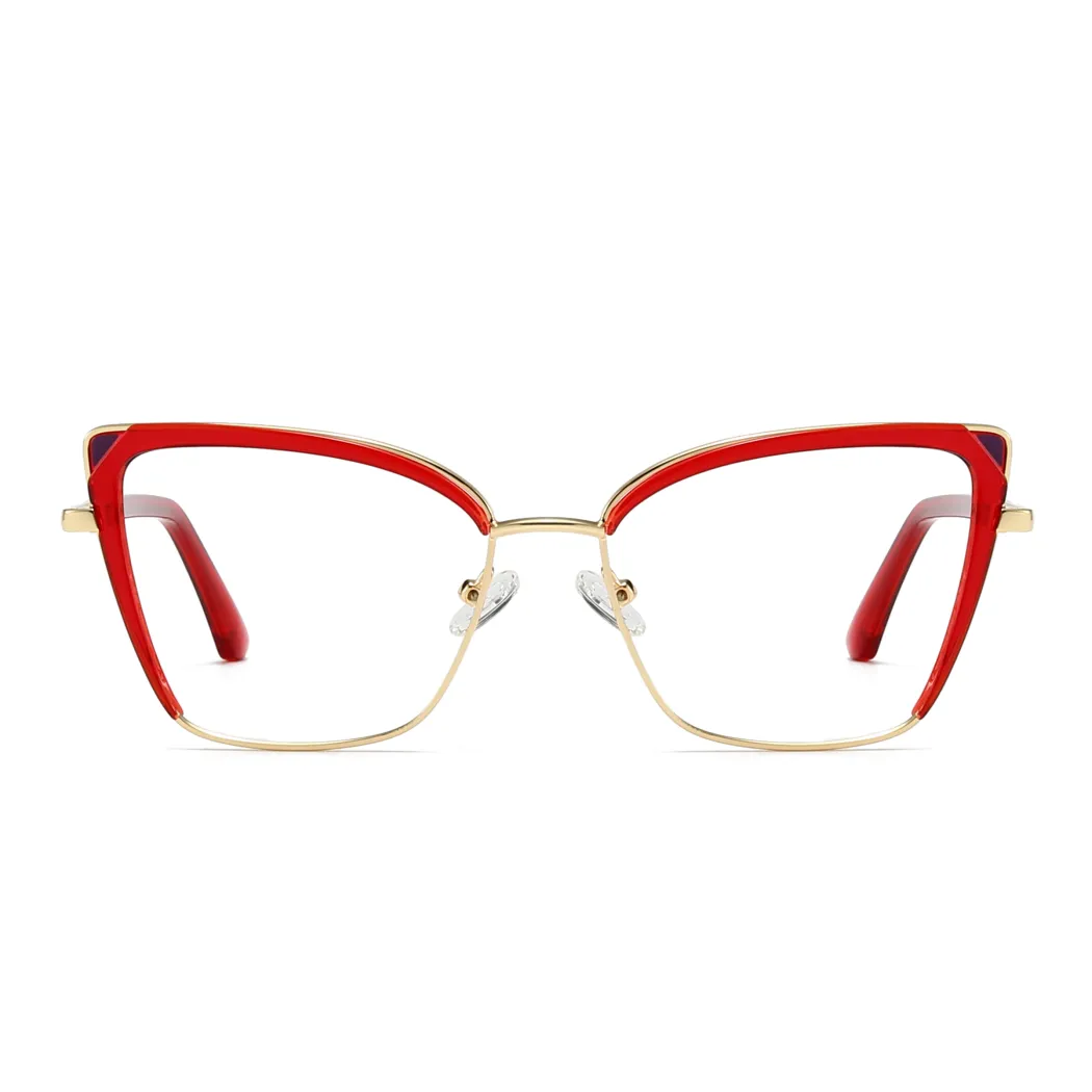 Square Red/Gold Eyeglasses