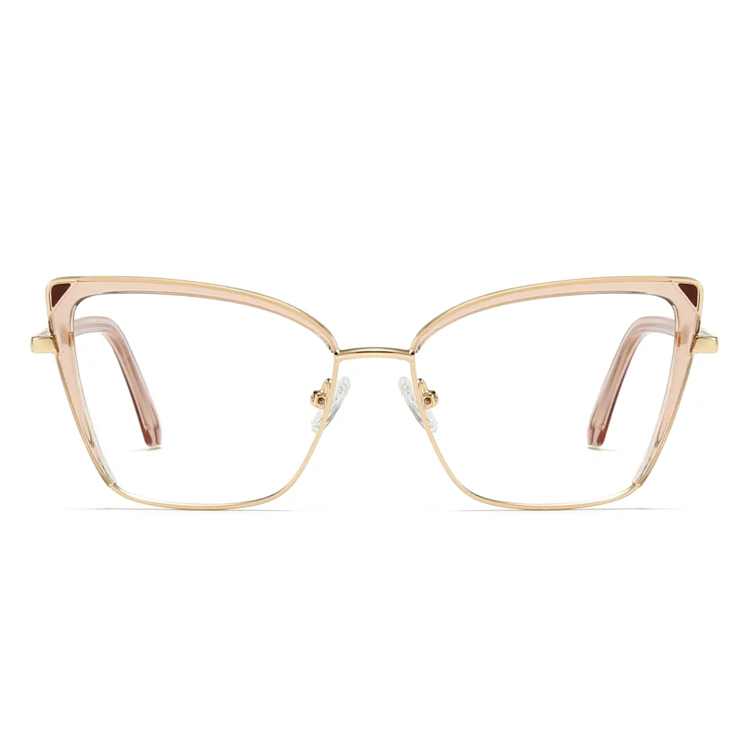 Square Transparent Amber Eyeglasses