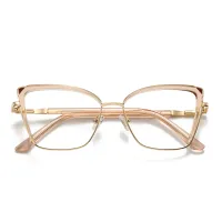 Square Transparent Amber Eyeglasses