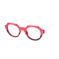 Geometric Red Eyeglasses
