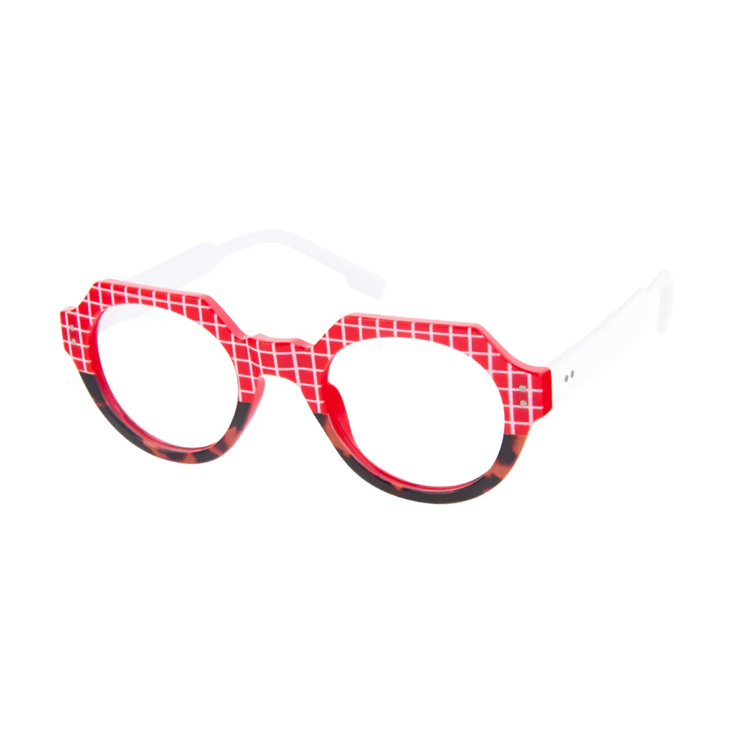 Geometric Red Eyeglasses