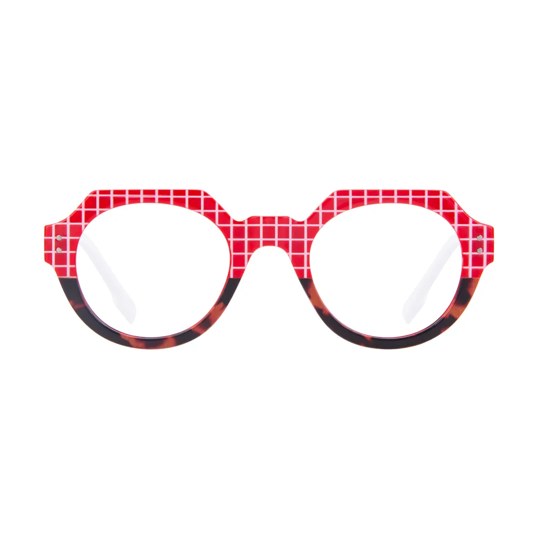 Geometric Red Eyeglasses