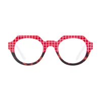 Geometric Red Eyeglasses