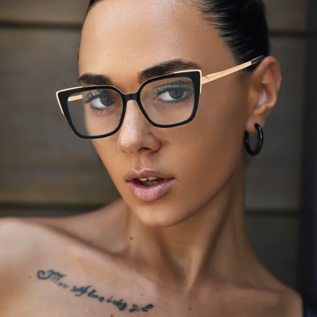Square Black Eyeglasses