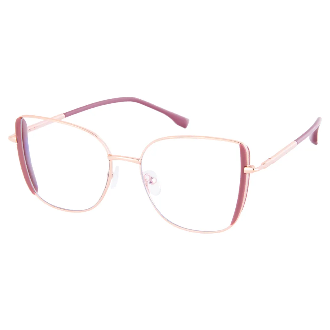 Square Purple/Gold Eyeglasses