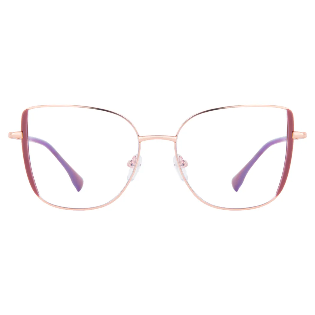Square Purple/Gold Eyeglasses