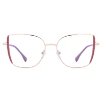 Square Purple/Gold Eyeglasses