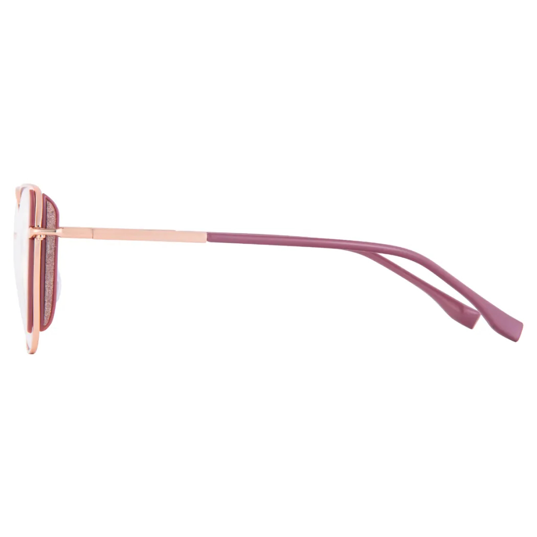 Square Purple/Gold Eyeglasses