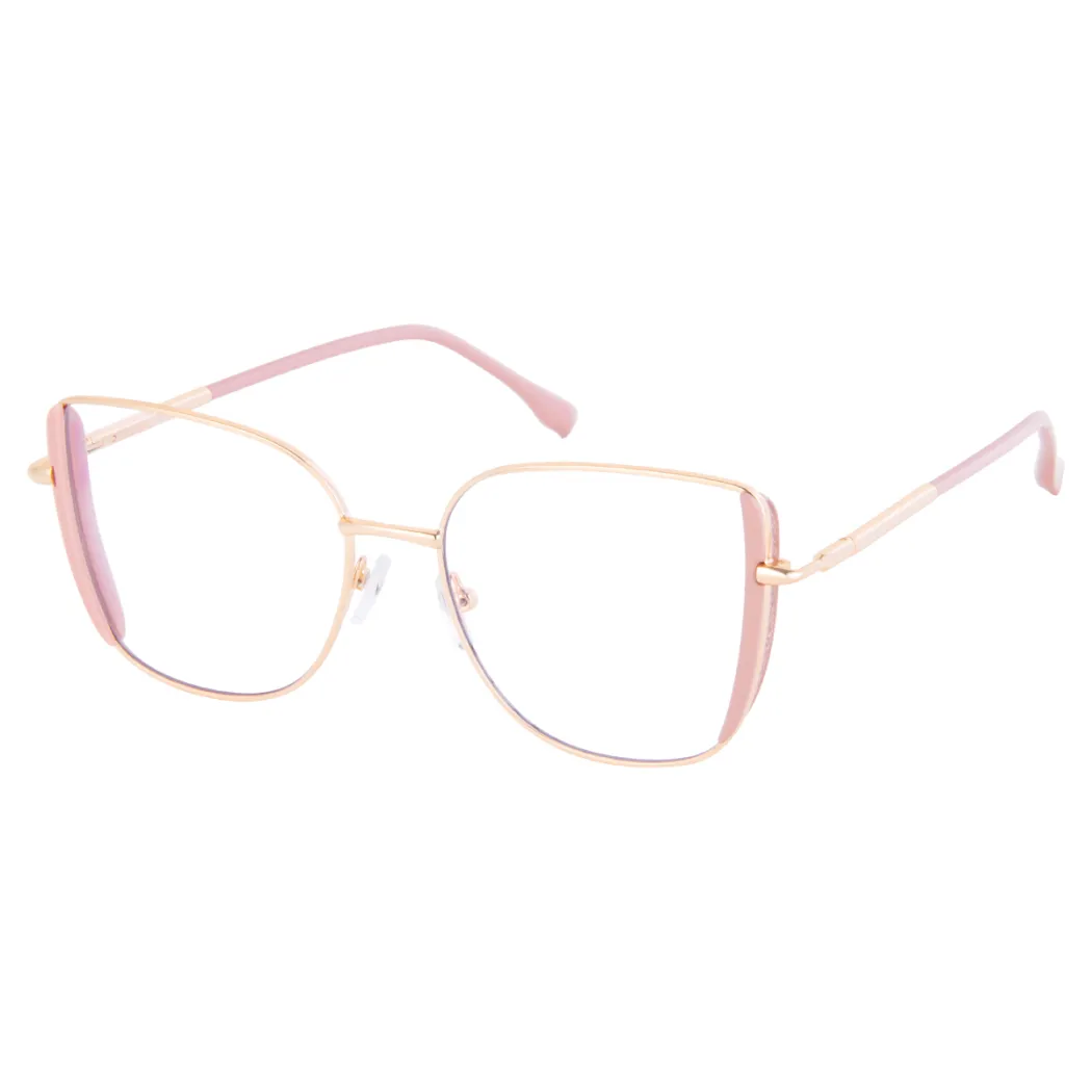 Square Pink/Gold Eyeglasses