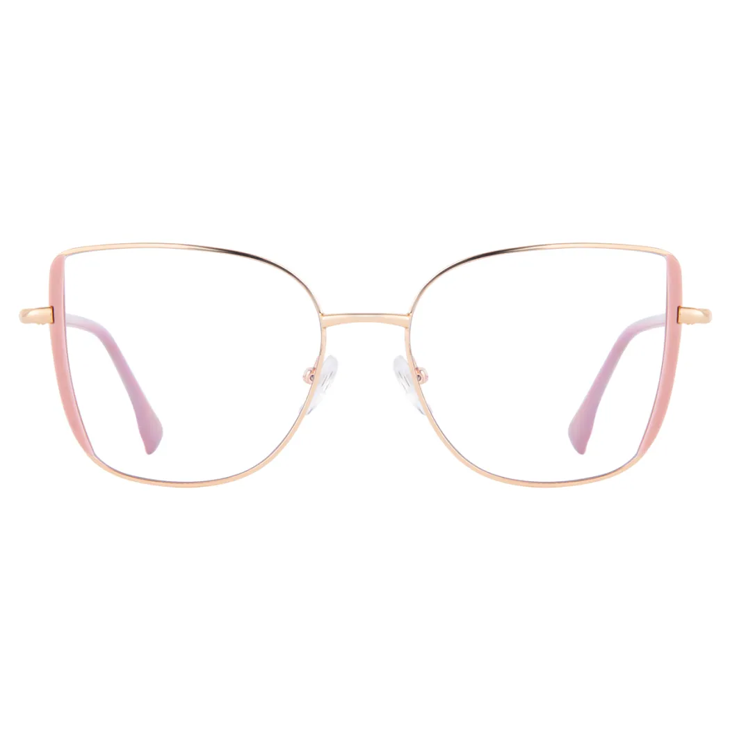 Square Pink/Gold Eyeglasses