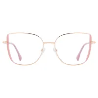 Square Pink/Gold Eyeglasses
