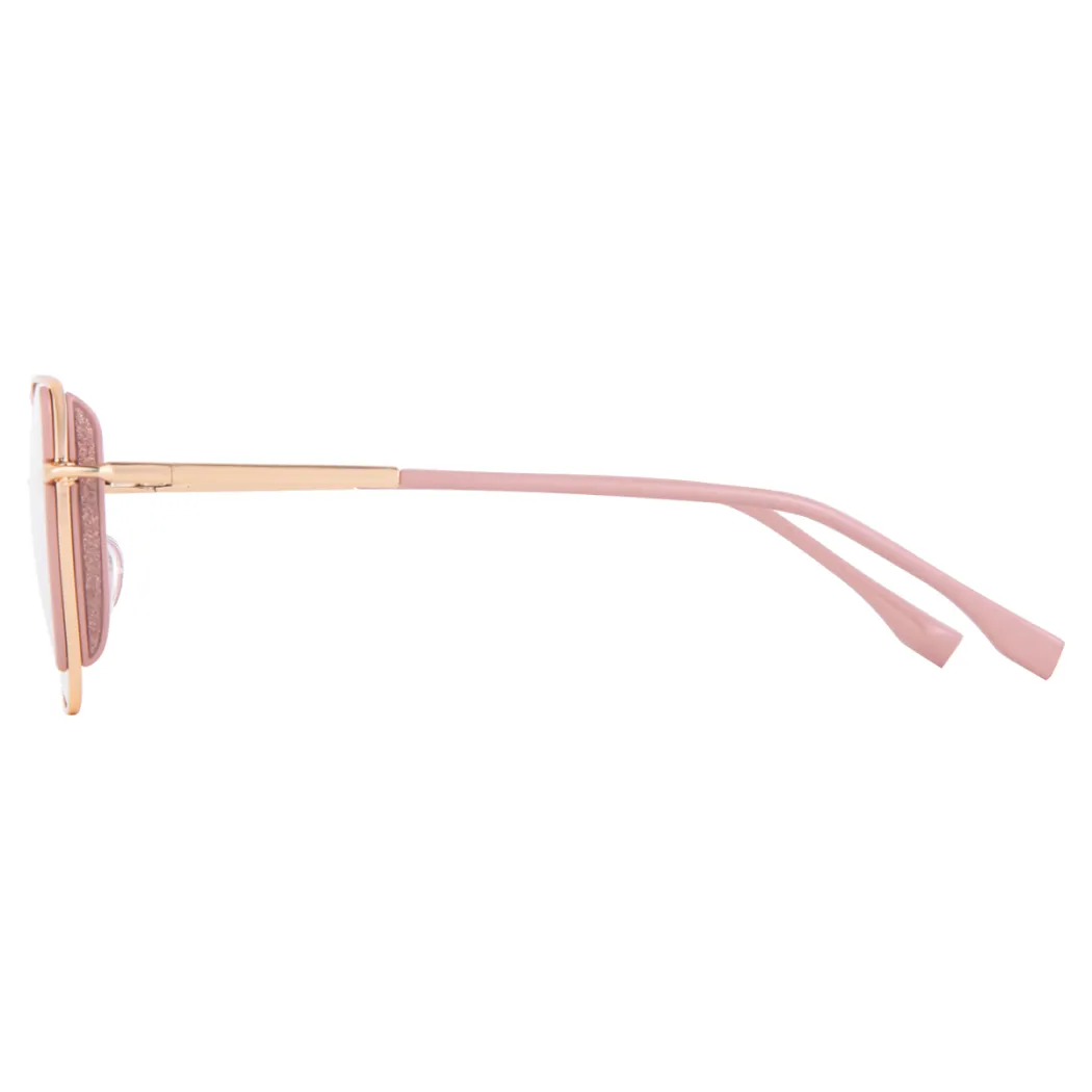 Square Pink/Gold Eyeglasses