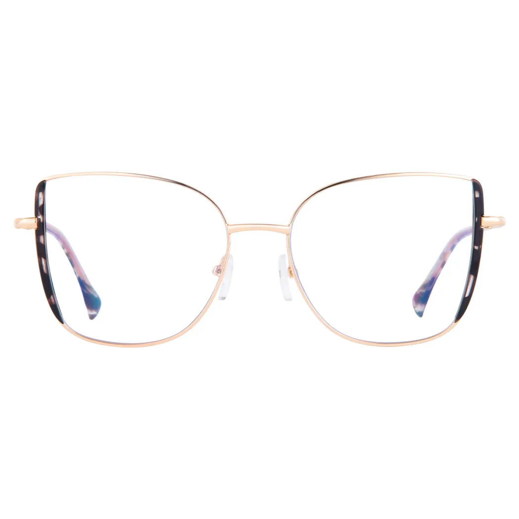 Square Tortoiseshell/Gold Eyeglasses