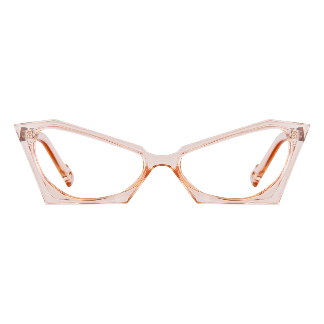 Cat-eye Transparent Pink Eyeglasses