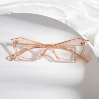 Cat-eye Transparent Pink Eyeglasses