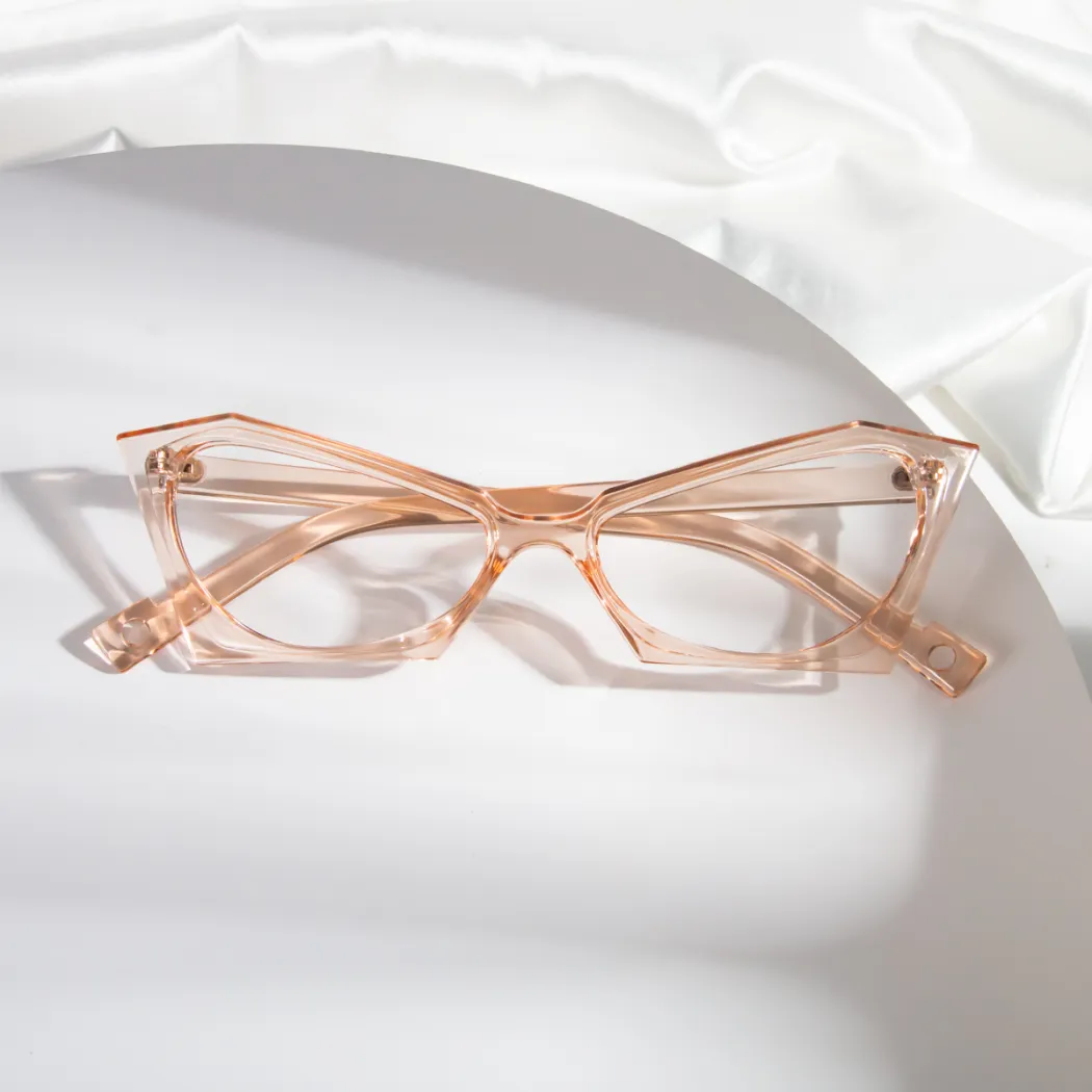 Cat-eye Transparent Pink Eyeglasses