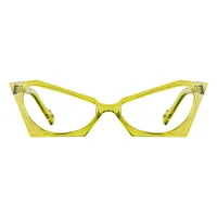 Cat-eye Transparent Green Eyeglasses