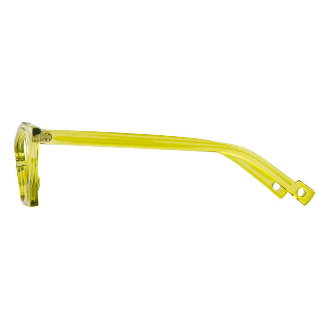 Cat-eye Transparent Green Eyeglasses