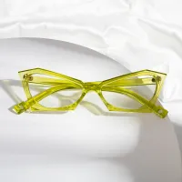 Cat-eye Transparent Green Eyeglasses