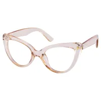 Cat-eye Transparent Pink Eyeglasses