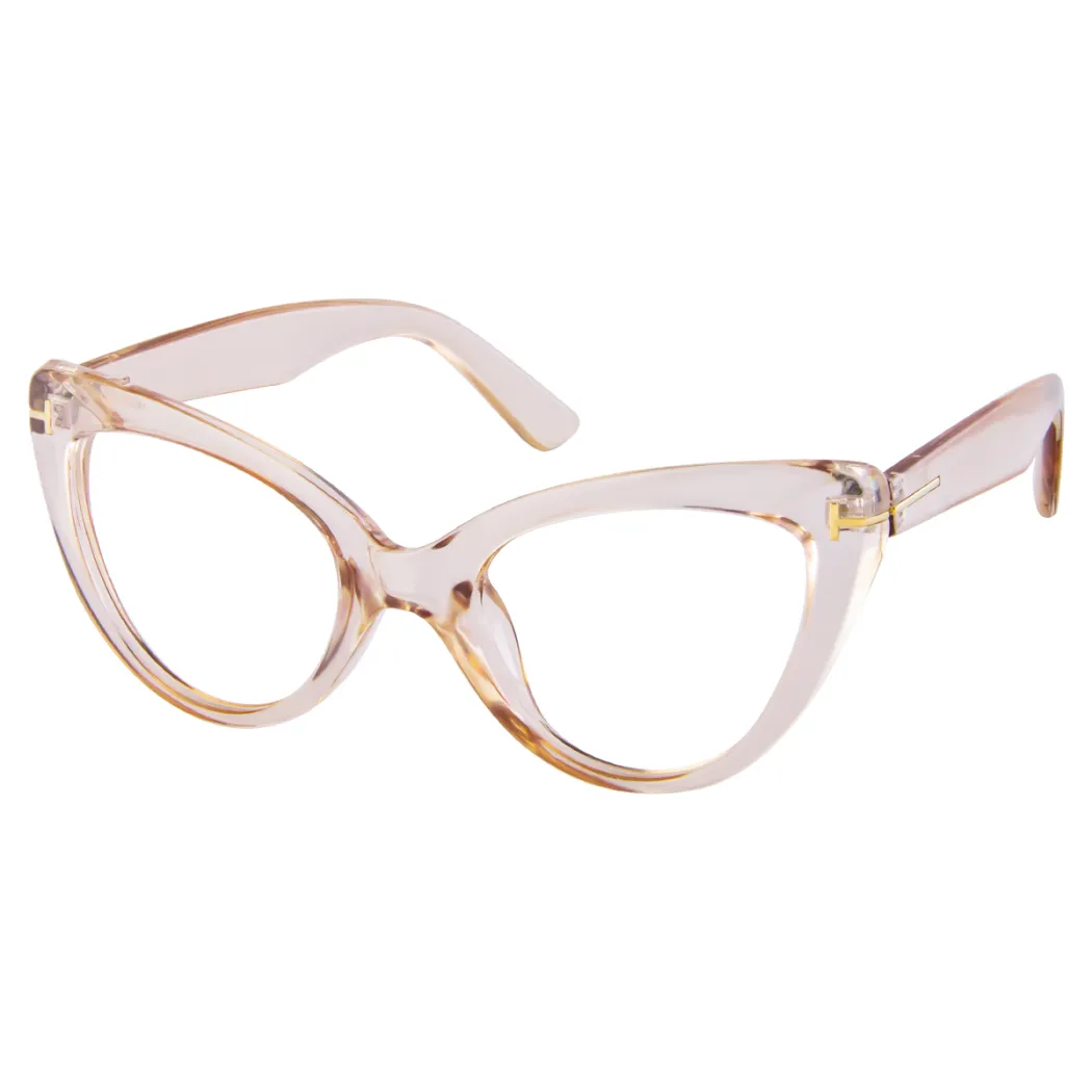 Cat-eye Transparent Pink Eyeglasses