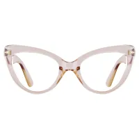 Cat-eye Transparent Pink Eyeglasses