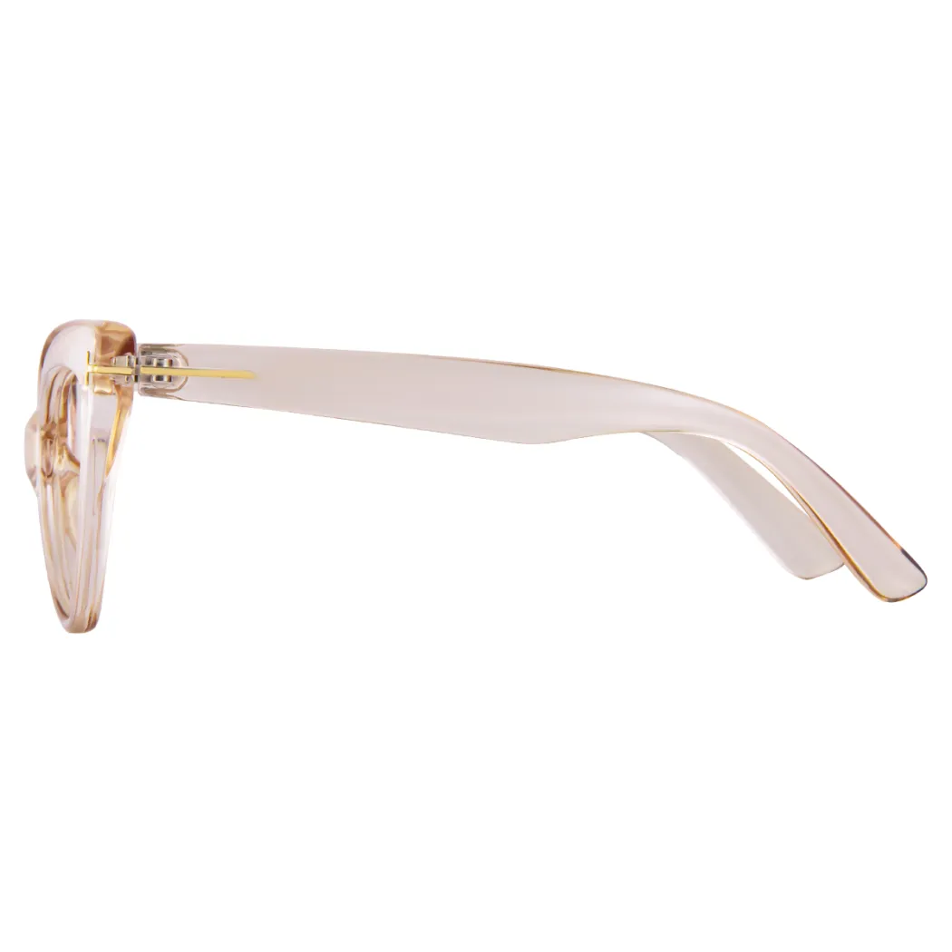 Cat-eye Transparent Pink Eyeglasses