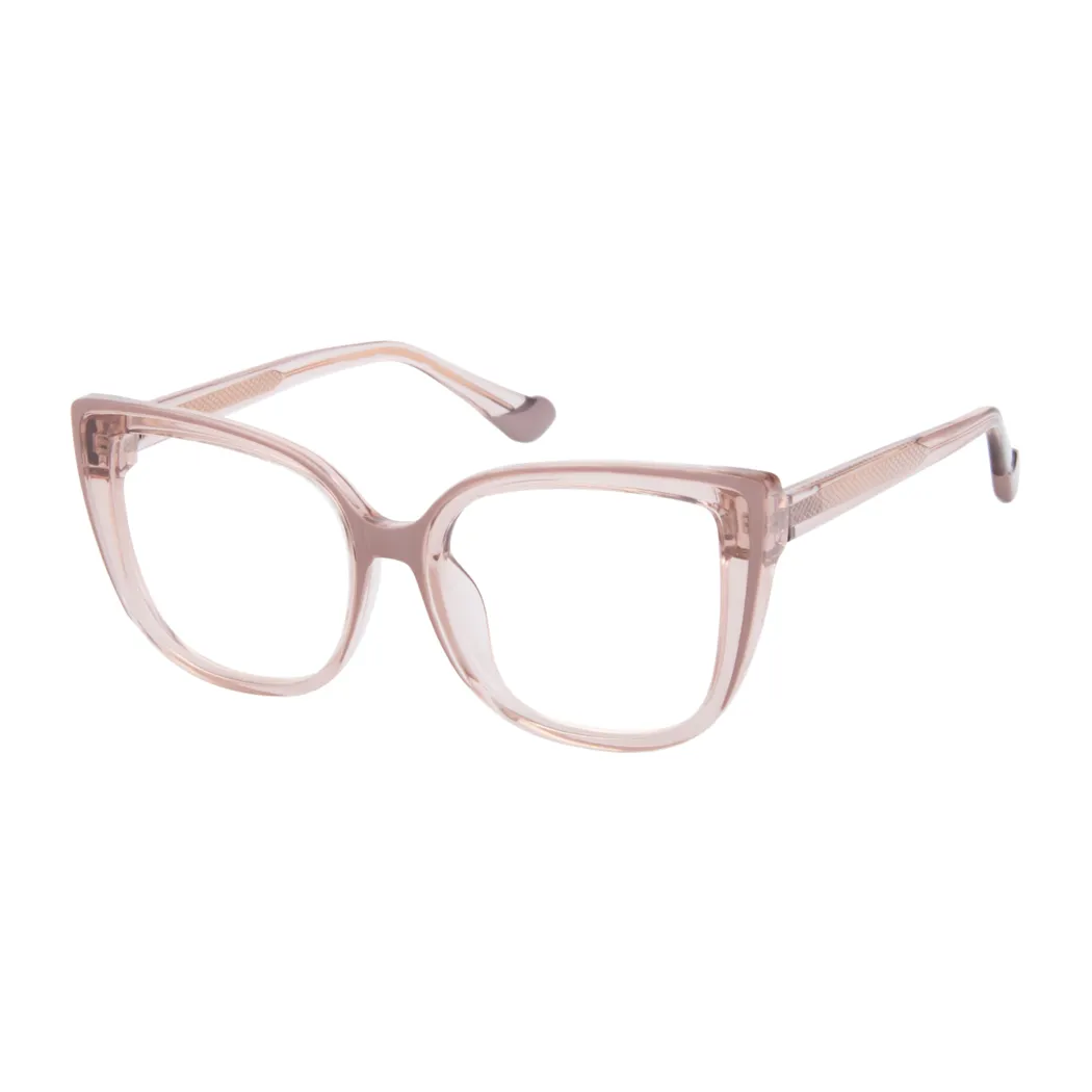 Square Transparent Pink Eyeglasses