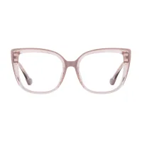 Square Transparent Pink Eyeglasses