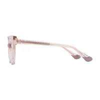 Square Transparent Pink Eyeglasses