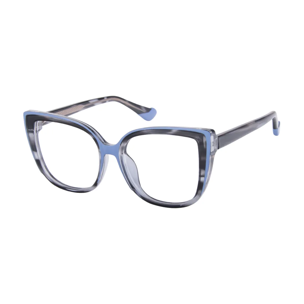 Square Blue/Gray Eyeglasses
