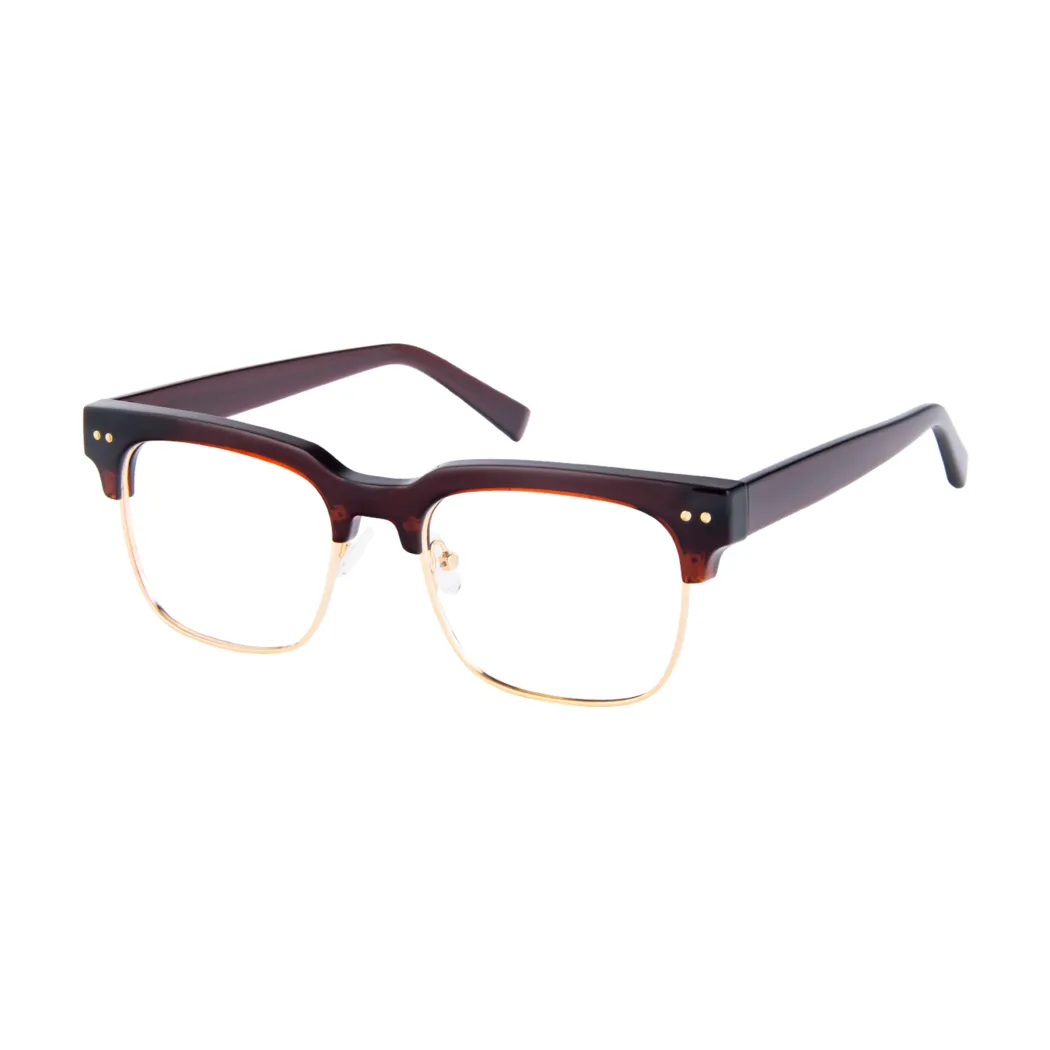 Browline Wine/Gold Eyeglasses