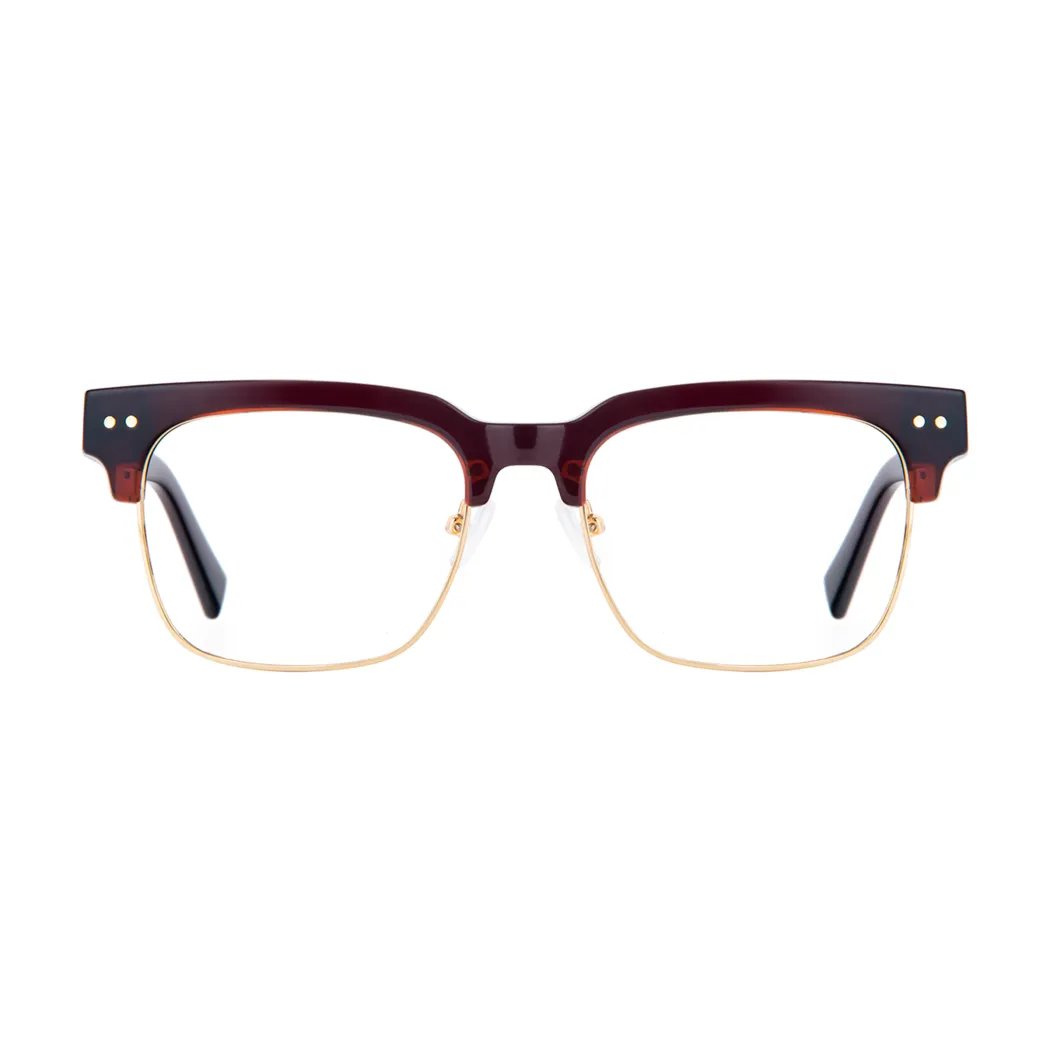 Browline Wine/Gold Eyeglasses