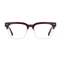 Browline Wine/Gold Eyeglasses