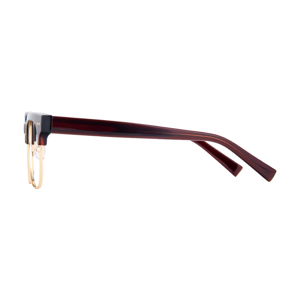 Browline Wine/Gold Eyeglasses