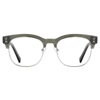 Browline Dark Green Eyeglasses